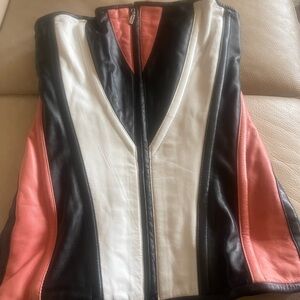 Genuine leather longline bustier - 3 colour Custom Made